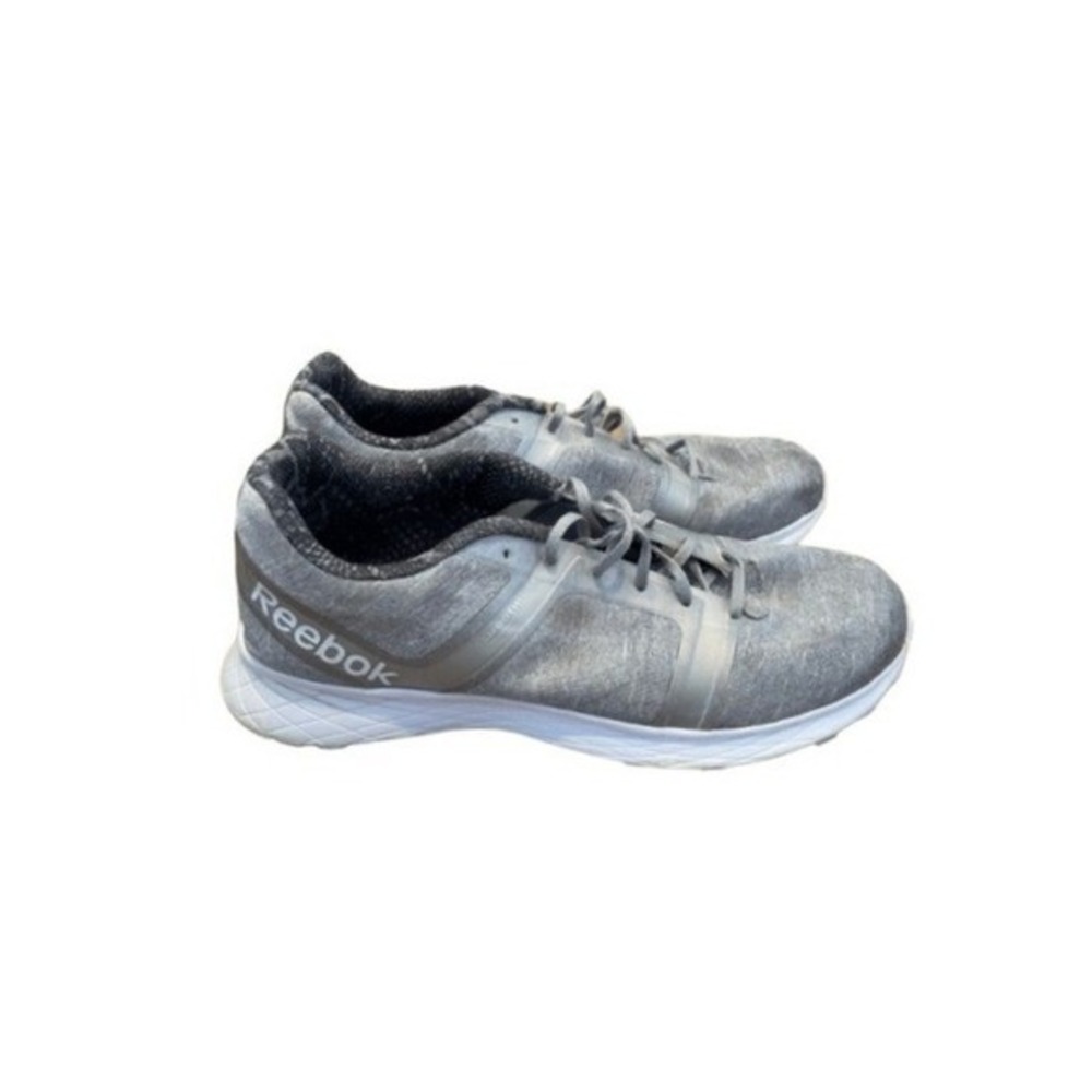 Reebok Running Shoes Sneakers Gray Smooth Fuse Technology‎ Memory Foam Insoles 9